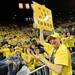 Michigan fan "True Blue" Tom Malden, of Canton, smiles as he attempts to pump up the crowd before the start of Tuesday's Ohio State game at Crisler Center on Tuesday, Feb. 5. Melanie Maxwell I AnnArbor.com